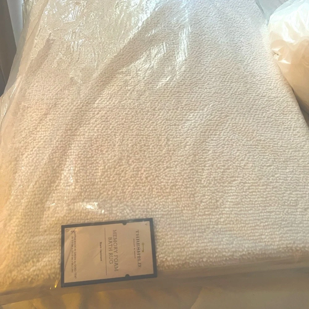 Home bath memory foam bath rugs stain resistance still in packages